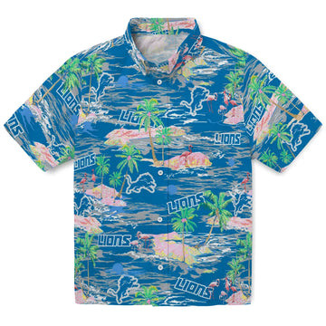 Detroit Lions Hawaiian Shirt - Hawaii Island | Moonbestprint