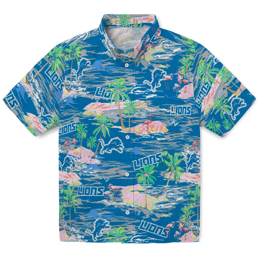Detroit Lions Hawaiian Shirt - Hawaii Island | Moonbestprint