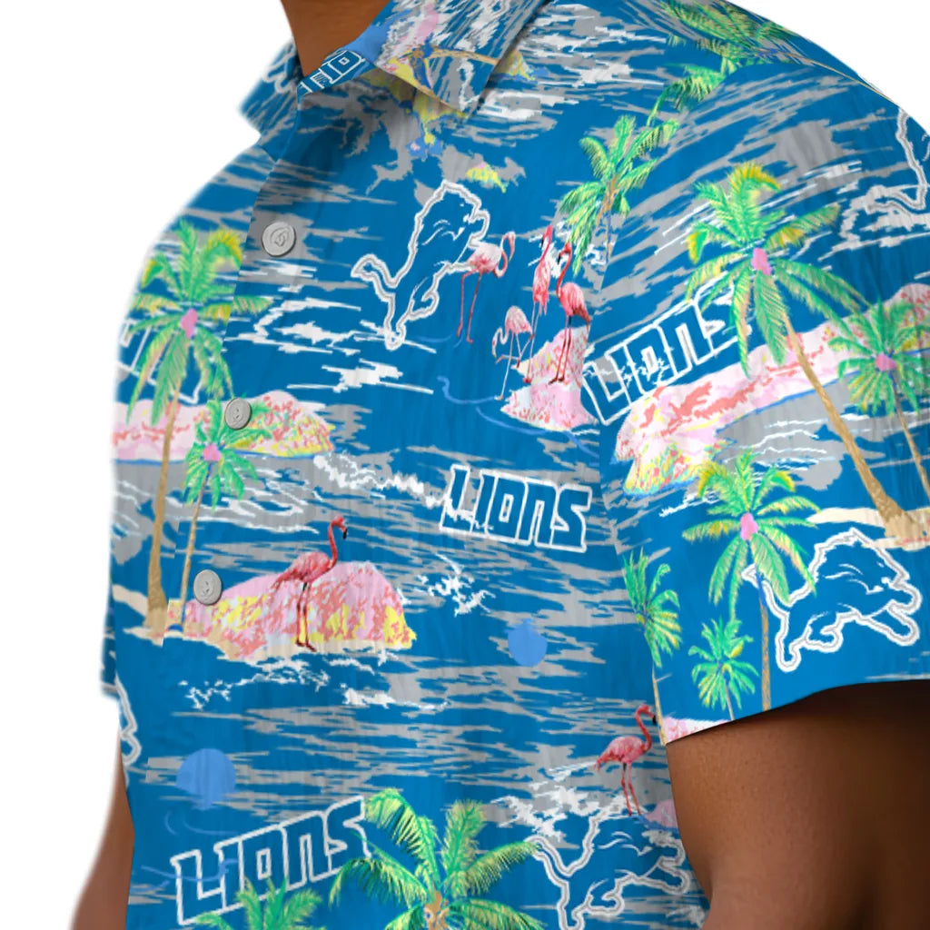 Detroit Lions Hawaiian Shirt - Hawaii Island | Moonbestprint