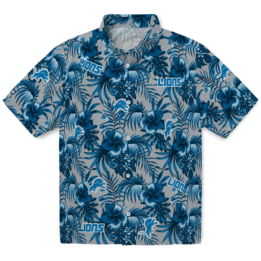 Detroit Lions Hawaiian Shirt - Hibiscus Exotic | Moonbestprint