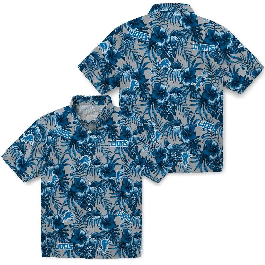 Detroit Lions Hawaiian Shirt - Hibiscus Exotic | Moonbestprint