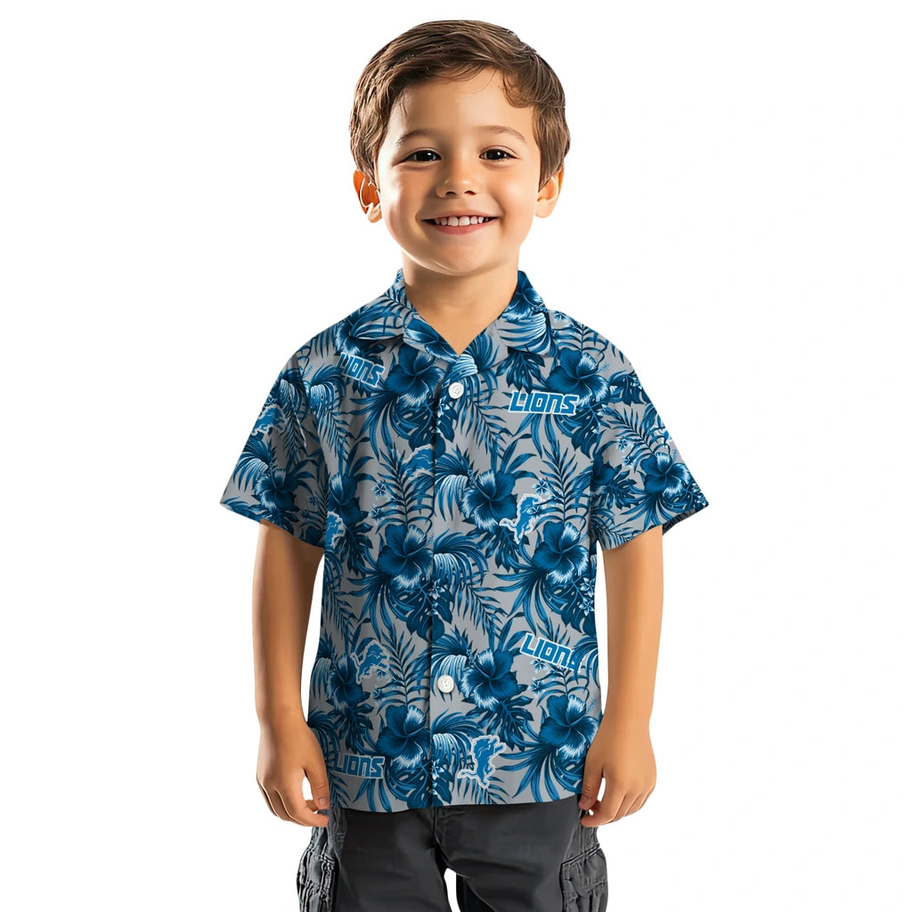 Detroit Lions Hawaiian Shirt - Hibiscus Exotic | Moonbestprint