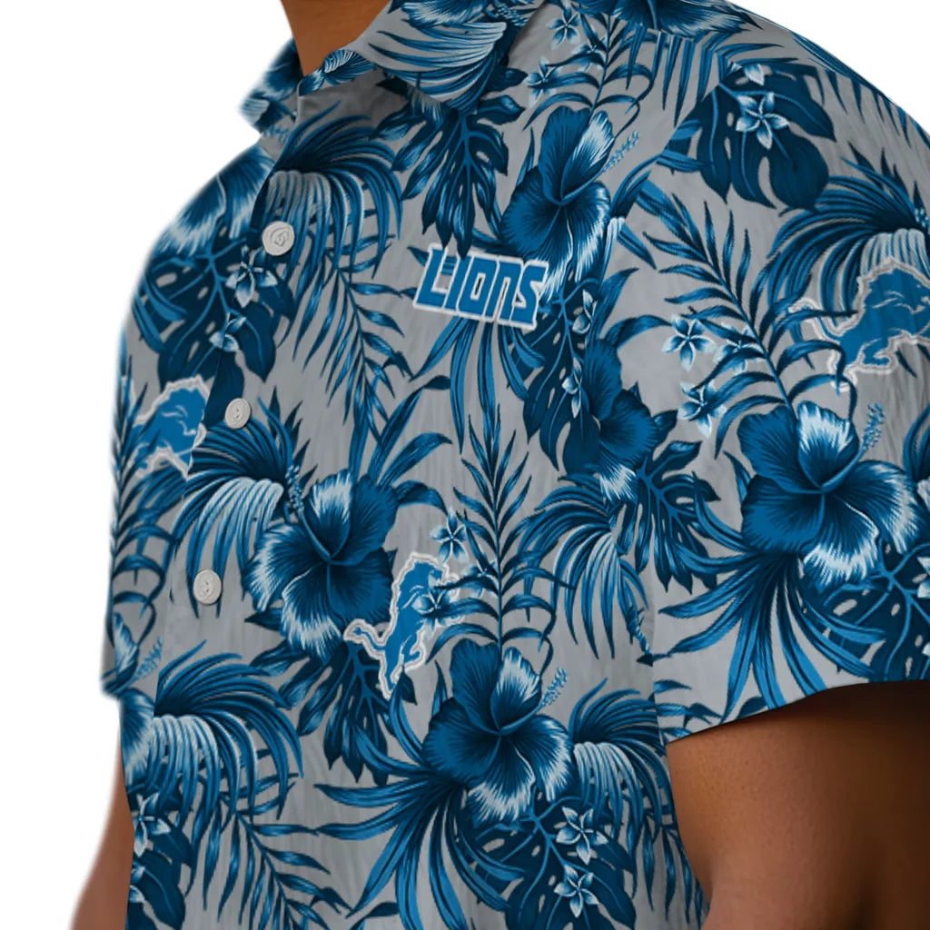 Detroit Lions Hawaiian Shirt - Hibiscus Exotic | Moonbestprint