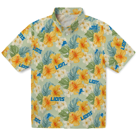 Detroit Lions Hawaiian Shirt - Hibiscus Mood | Moonbestprint