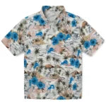 Detroit Lions Hawaiian Shirt - Hibiscus Seaside | Moonbestprint