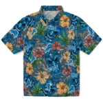Detroit Lions Hawaiian Shirt - Hibiscus Tiki Jungle | Moonbestprint