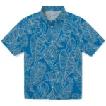 Detroit Lions Hawaiian Shirt - Leaf Outline | Moonbestprint