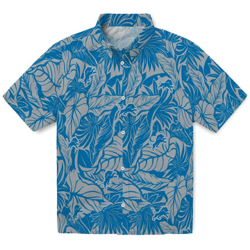 Detroit Lions Hawaiian Shirt - Monstera Layer | Moonbestprint