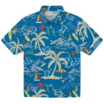 Detroit Lions Hawaiian Shirt - Palm Tree Island | Moonbestprint