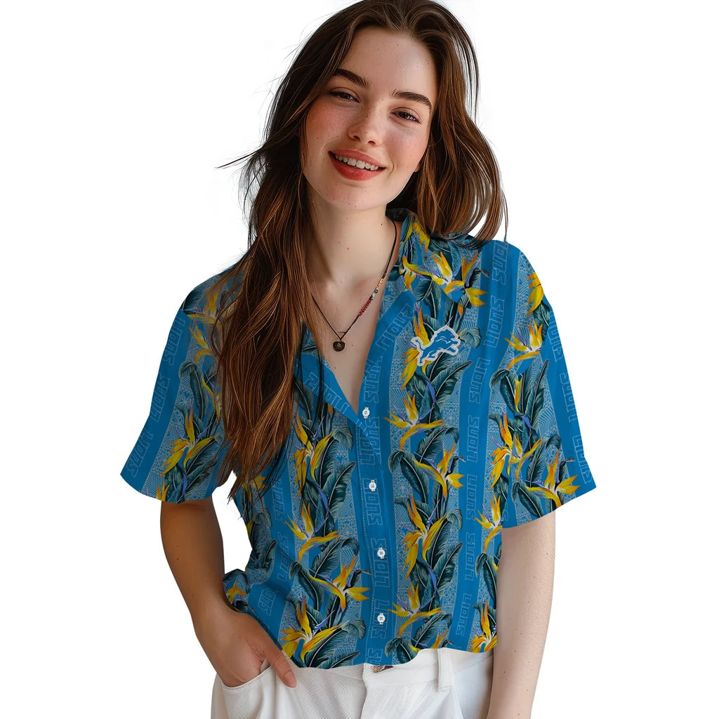Detroit Lions Hawaiian Shirt - Paradise Vines | Moonbestprint