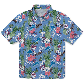 Detroit Lions Hawaiian Shirt - Pineapple Bouquet | Moonbestprint