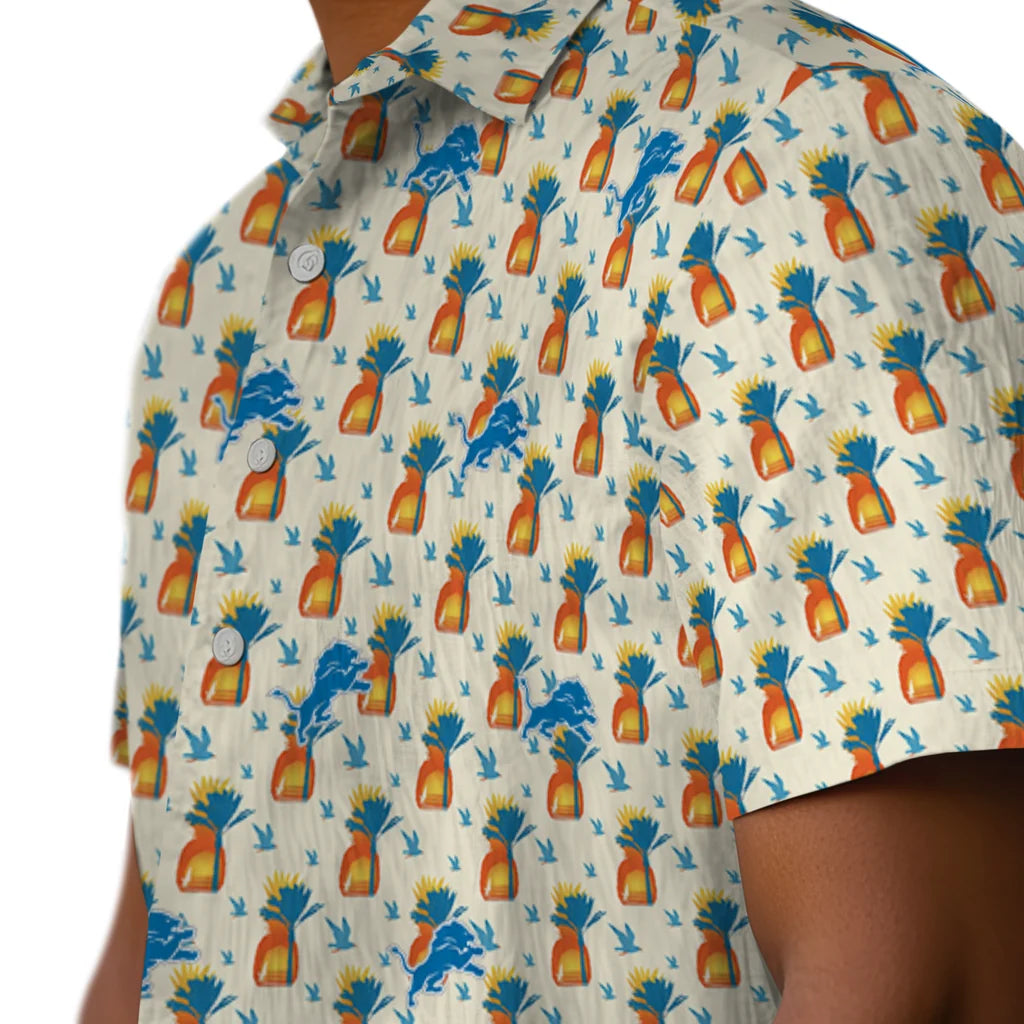 Detroit Lions Hawaiian Shirt - Pineapple Delight | Moonbestprint