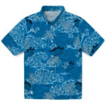Detroit Lions Hawaiian Shirt - Wave Palm | Moonbestprint