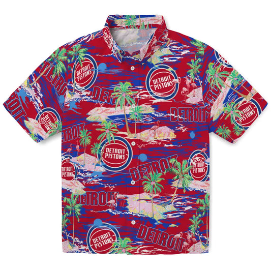 Detroit Pistons Flamingo Retreat 2026 Hawaiian Shirt – Moonbestprint