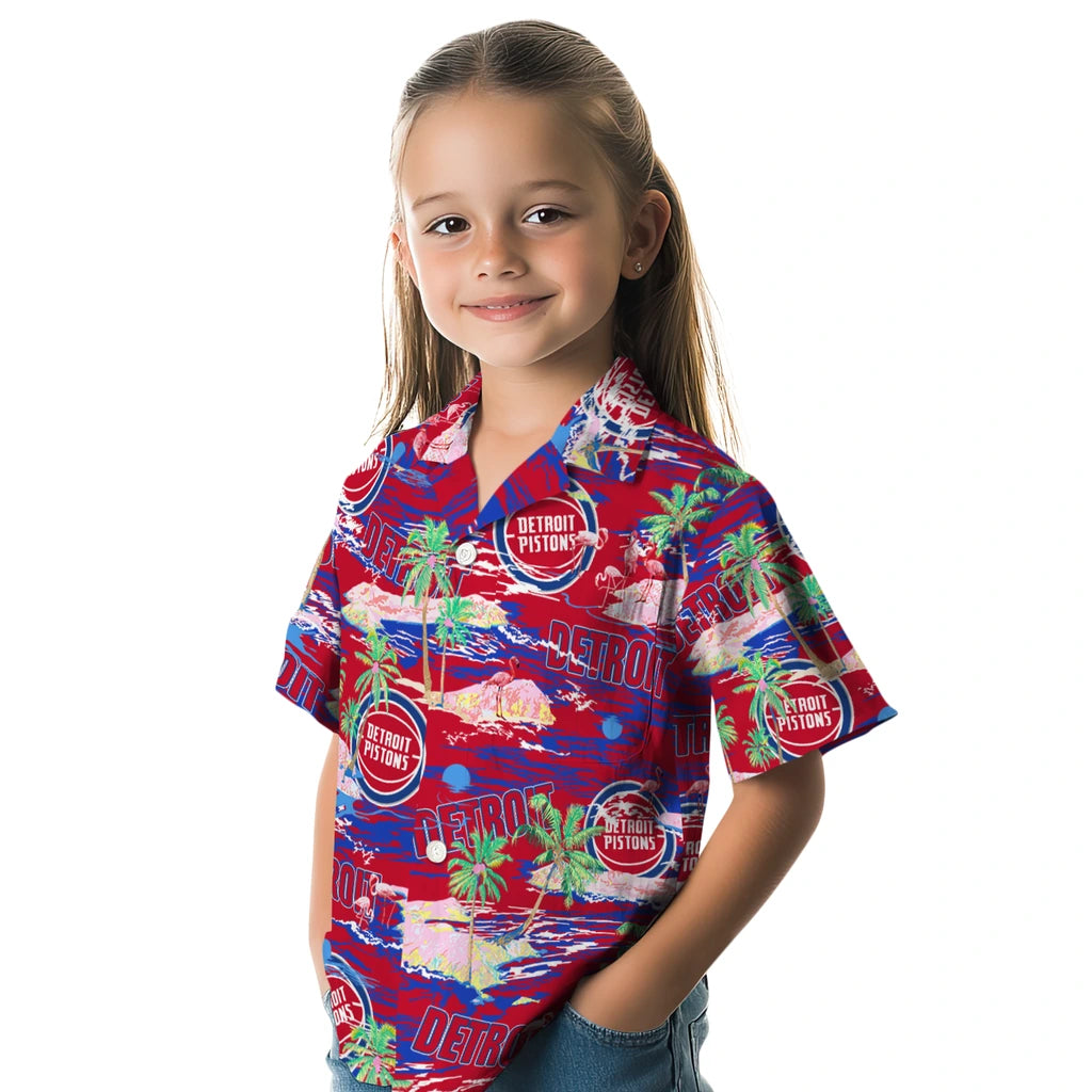 Detroit Pistons Flamingo Retreat 2026 Hawaiian Shirt – Moonbestprint