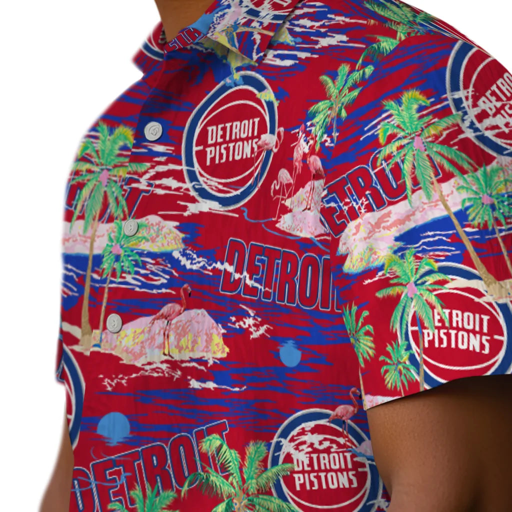 Detroit Pistons Flamingo Retreat 2026 Hawaiian Shirt – Moonbestprint