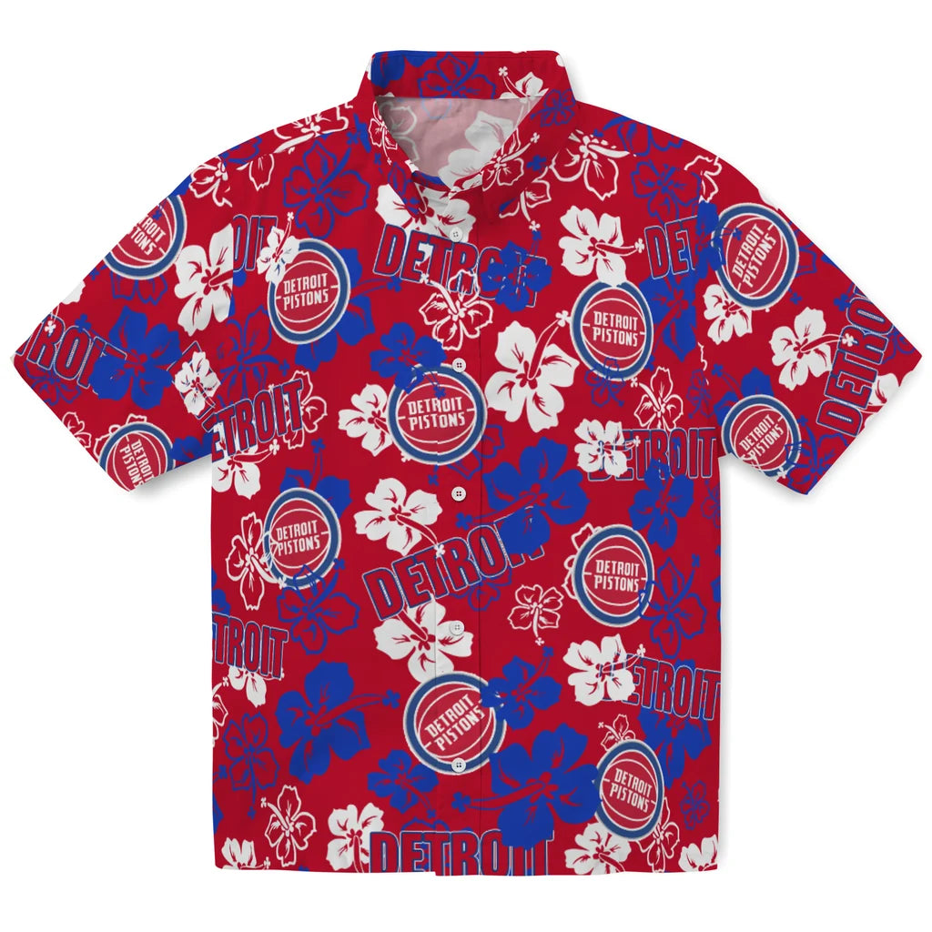 Detroit Pistons Hibiscus Bloom Hawaiian Shirt – Moonbestprint