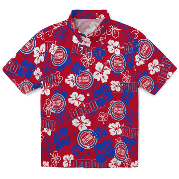 Detroit Pistons Hibiscus Bloom Hawaiian Shirt – Moonbestprint