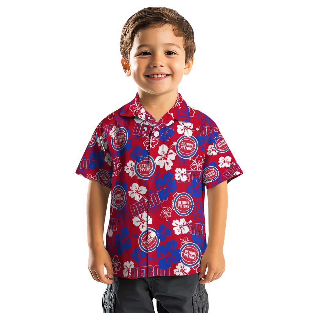 Detroit Pistons Hibiscus Bloom Hawaiian Shirt – Moonbestprint