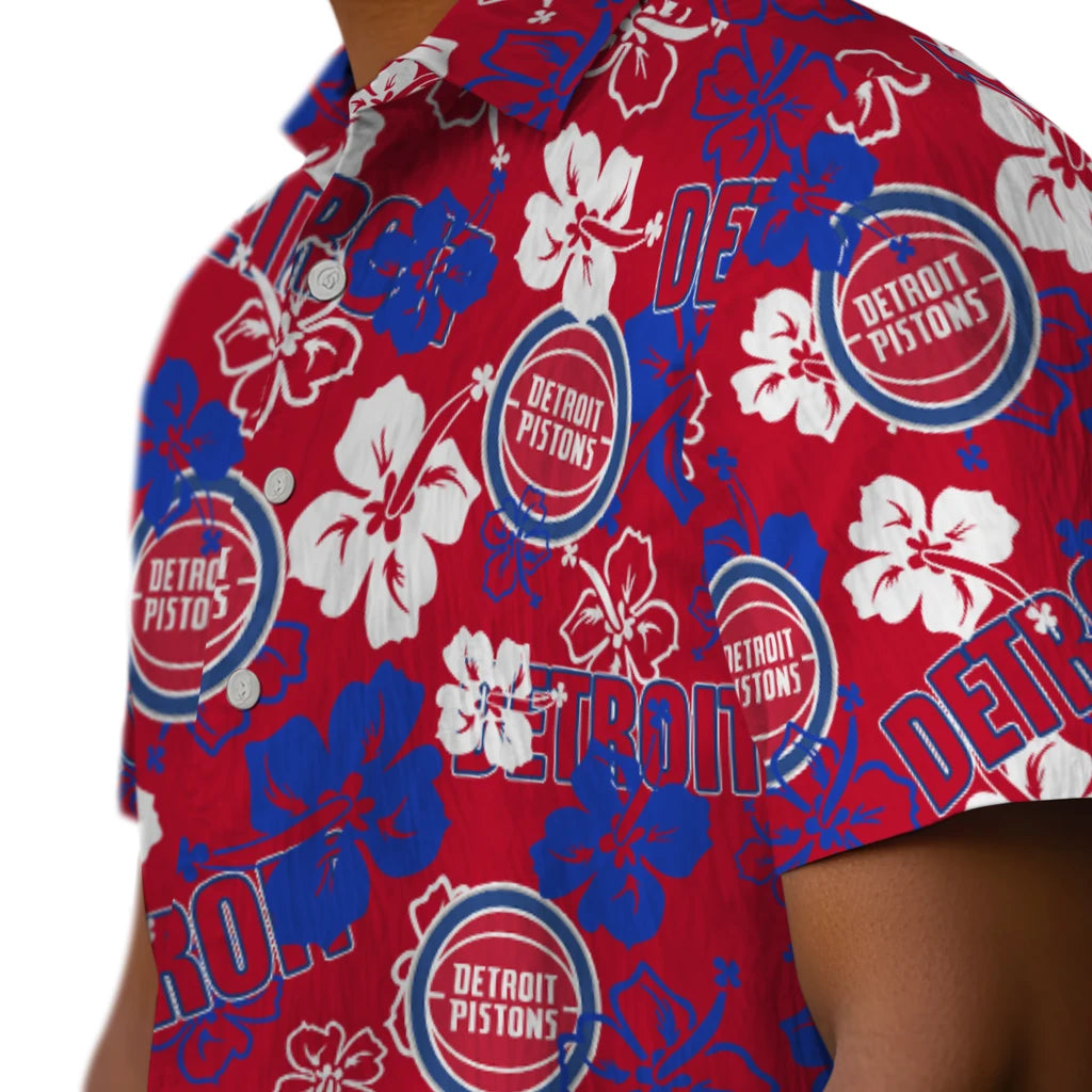 Detroit Pistons Hibiscus Bloom Hawaiian Shirt – Moonbestprint