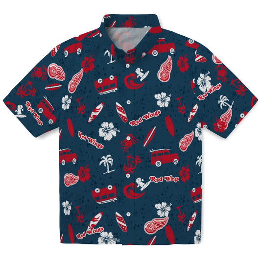 Detroit Red Wings Hawaiian Shirt - Beach Vibe | Moonbestprint