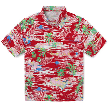 Detroit Wings Flamingo Retreat 2026 Hawaiian Shirt – Moonbestprint