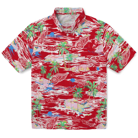 Detroit Wings Flamingo Retreat 2026 Hawaiian Shirt – Moonbestprint