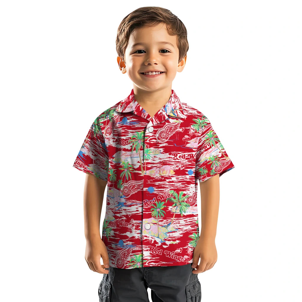Detroit Wings Flamingo Retreat 2026 Hawaiian Shirt – Moonbestprint