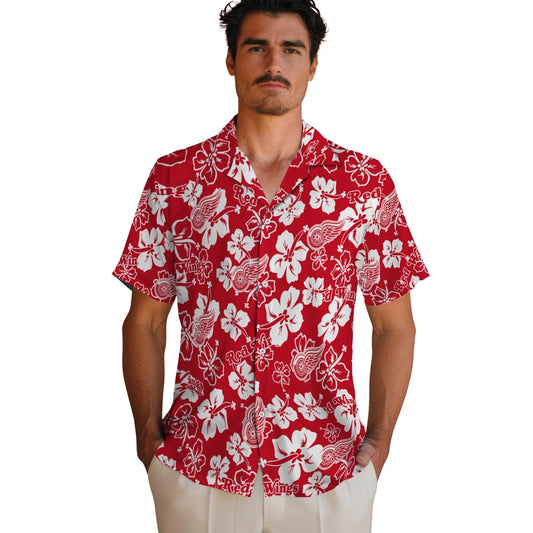 Detroit Wings Hibiscus Bloom Hawaiian Shirt – Moonbestprint