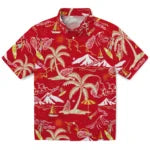 Detroit Red Wings Hawaiian Shirt - Palm Tree Island | Moonbestprint