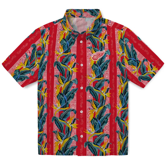 Detroit Red Wings Hawaiian Shirt - Paradise Vines | Moonbestprint