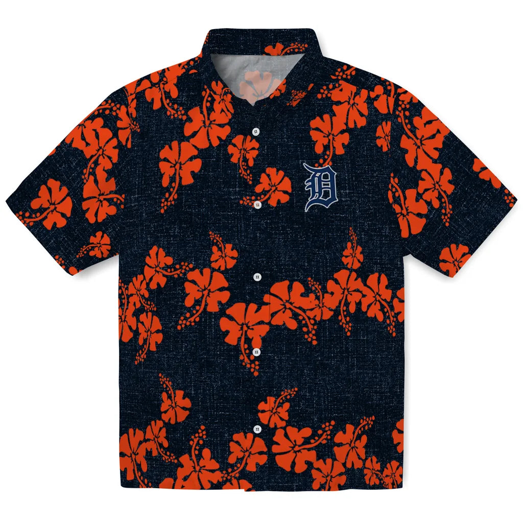Detroit Tigers Hawaiian Shirt - 50th State Flower | Moonbestprint