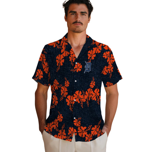 Detroit Tigers Hawaiian Shirt - 50th State Flower | Moonbestprint