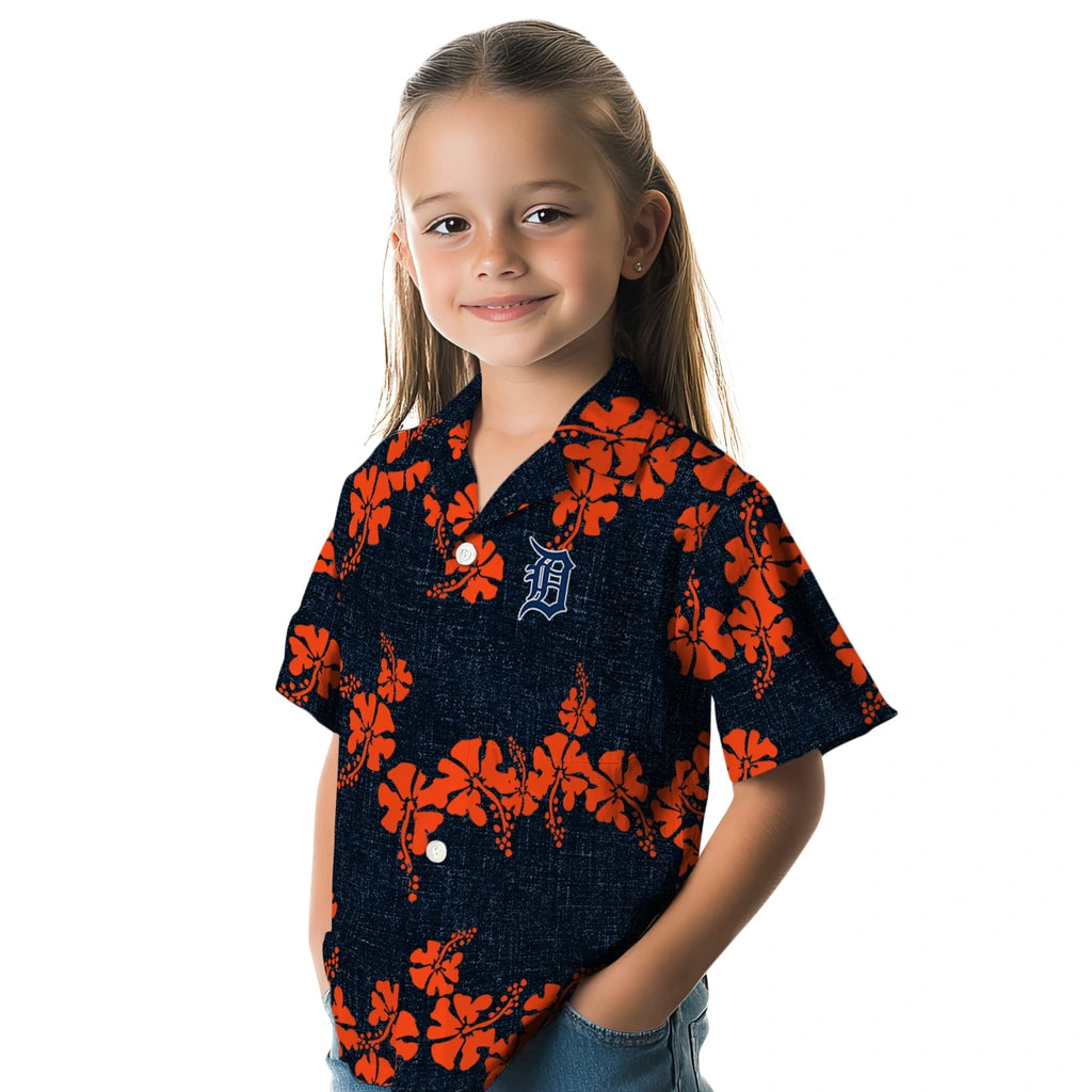 Detroit Tigers Hawaiian Shirt - 50th State Flower | Moonbestprint