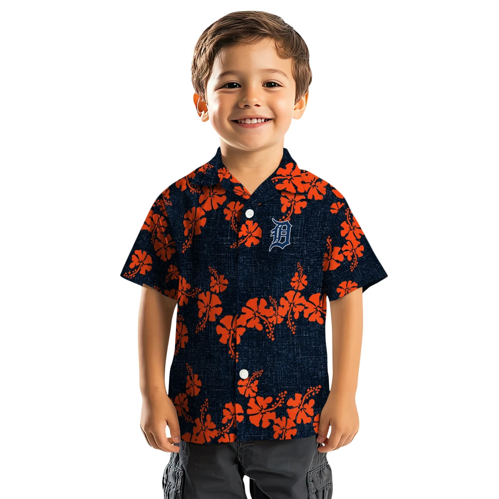Detroit Tigers Hawaiian Shirt - 50th State Flower | Moonbestprint