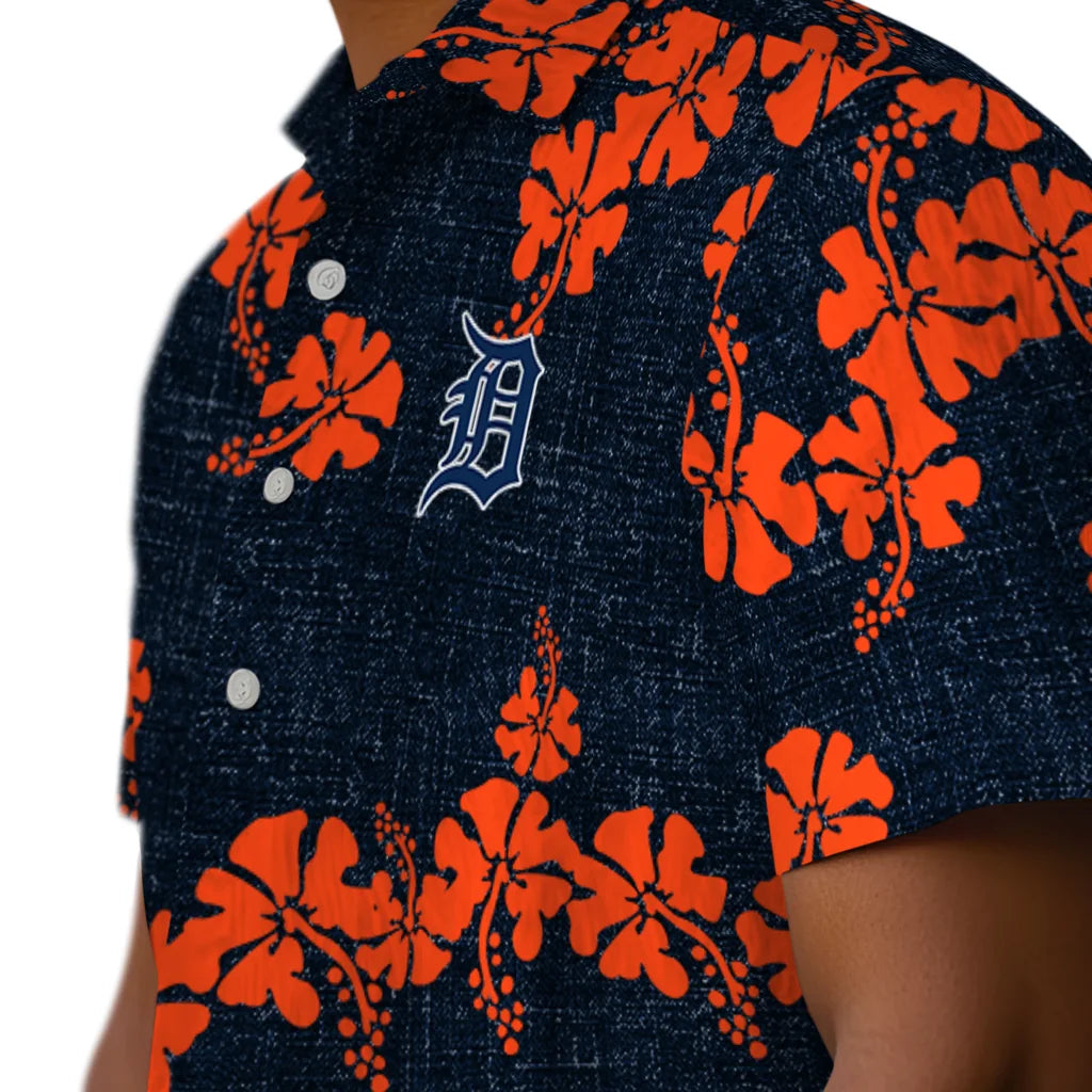 Detroit Tigers Hawaiian Shirt - 50th State Flower | Moonbestprint