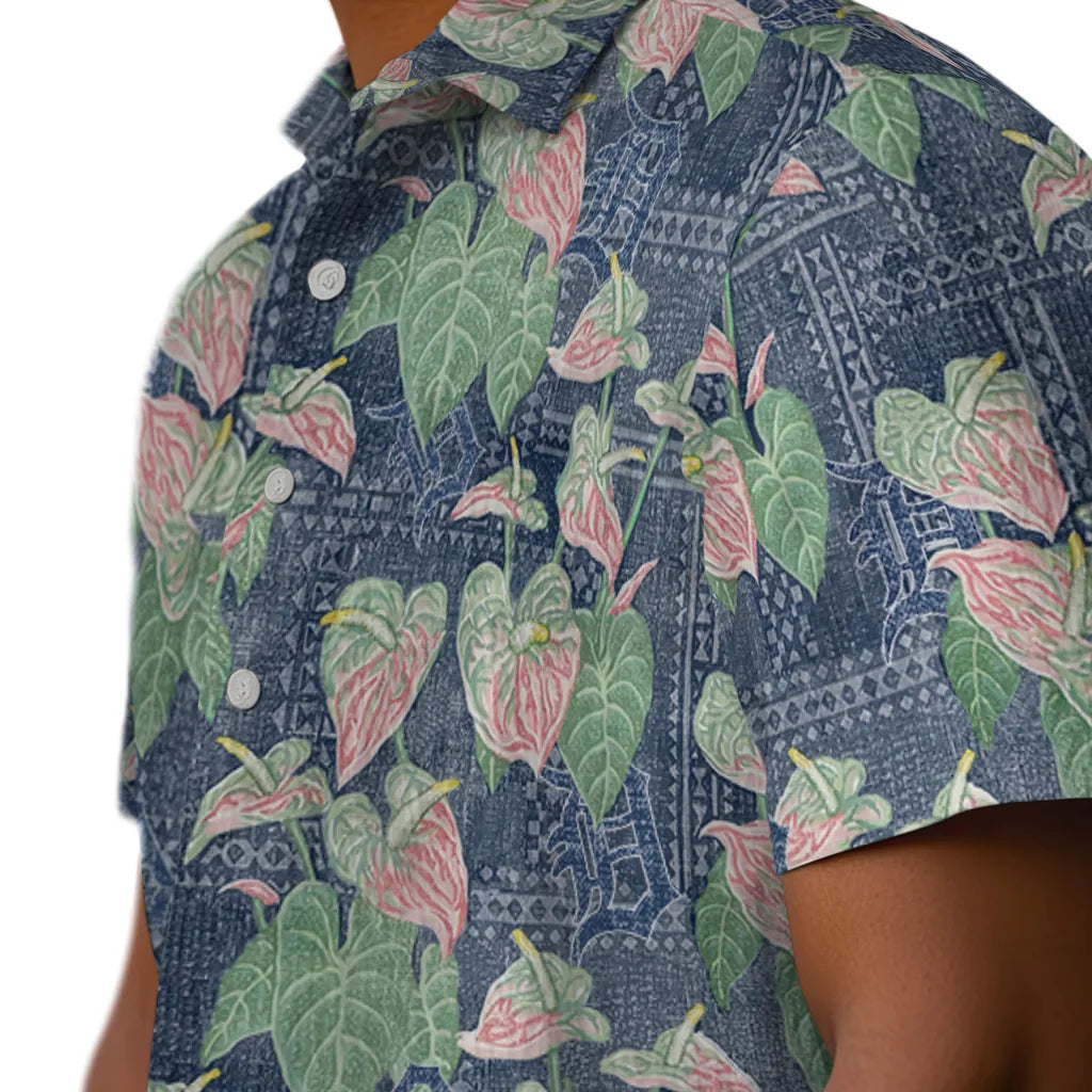 Detroit Tigers Hawaiian Shirt - Anthurium Overlay | Moonbestprint
