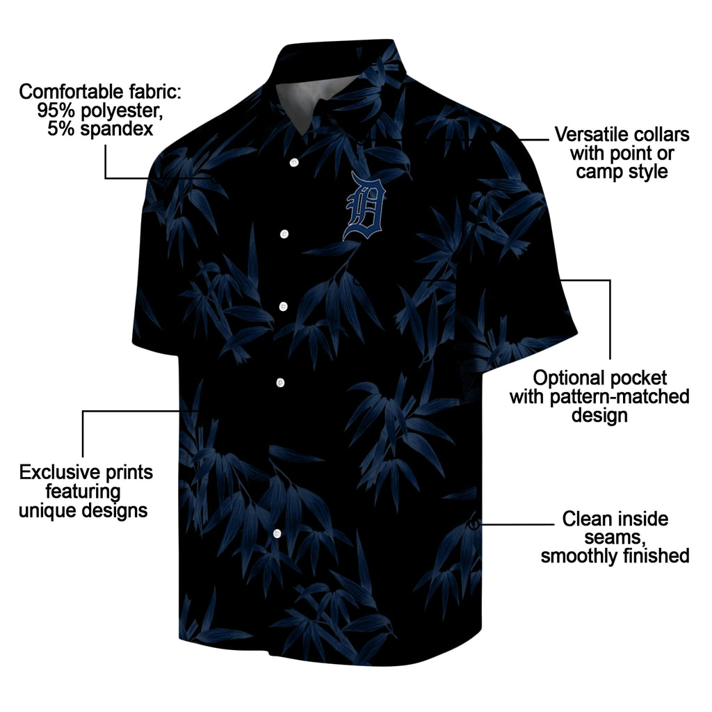 Detroit Tigers Hawaiian Shirt - Bamboo Branches | Moonbestprint