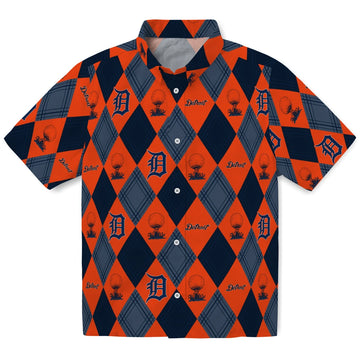 Detroit Tigers Hawaiian Shirt - Golfing Plaid | Moonbestprint