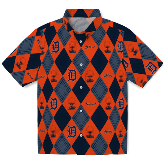 Detroit Tigers Hawaiian Shirt - Golfing Plaid | Moonbestprint