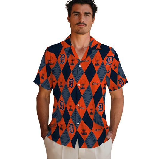 Detroit Tigers Hawaiian Shirt - Golfing Plaid | Moonbestprint