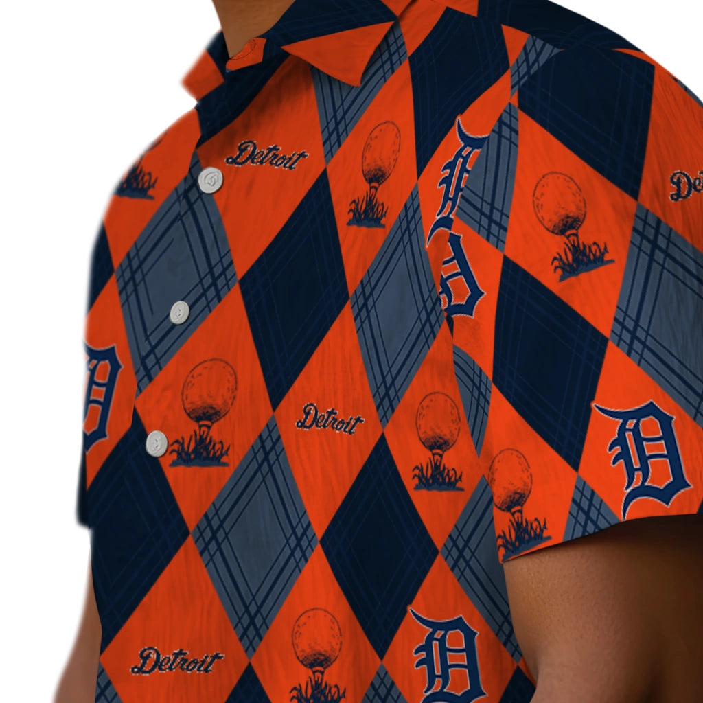 Detroit Tigers Hawaiian Shirt - Golfing Plaid | Moonbestprint
