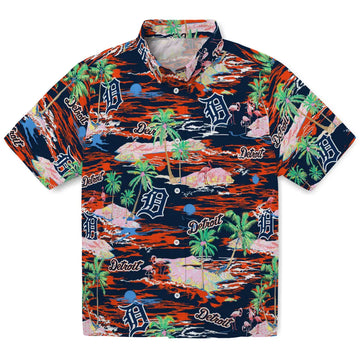 Detroit Tigers Hawaiian Shirt - Hawaii Island | Moonbestprint