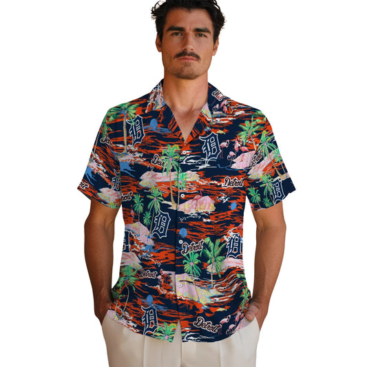 Detroit Tigers Hawaiian Shirt - Hawaii Island | Moonbestprint