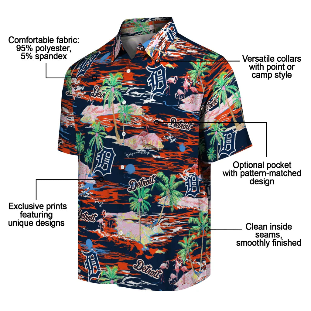 Detroit Tigers Hawaiian Shirt - Hawaii Island | Moonbestprint