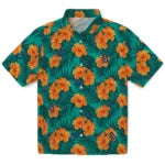 Detroit Tigers Hawaiian Shirt - Hibiscus and Palm Leaves | Moonbestprint