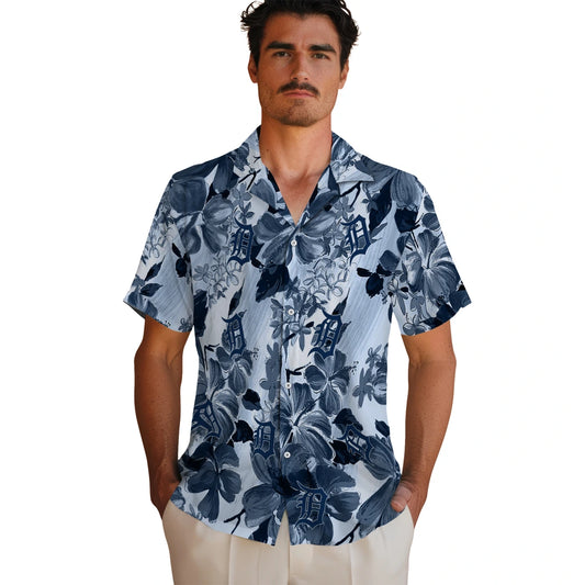 Detroit Tigers Hawaiian Shirt - Hibiscus Arrangement | Moonbestprint