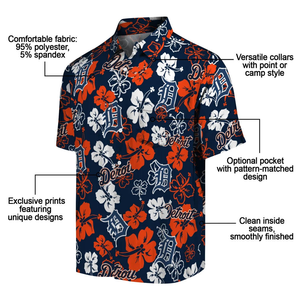 Detroit Tigers Hibiscus Bloom Hawaiian Shirt – Moonbestprint