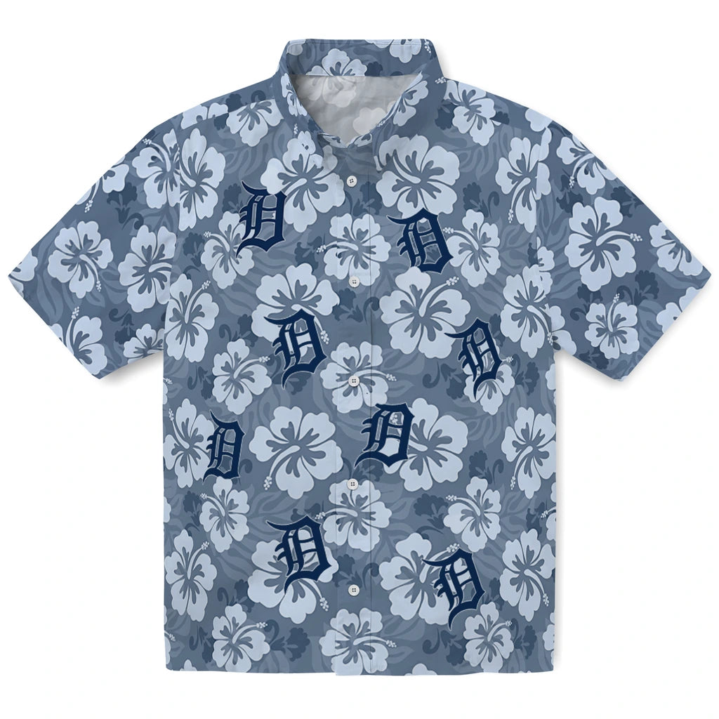 Detroit Tigers Hawaiian Shirt - Hibiscus Cluster | Moonbestprint