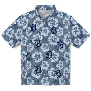 Detroit Tigers Hawaiian Shirt - Hibiscus Cluster | Moonbestprint